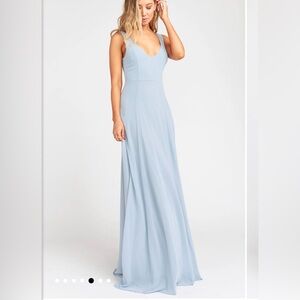 Show me your mumu blue chiffon dress